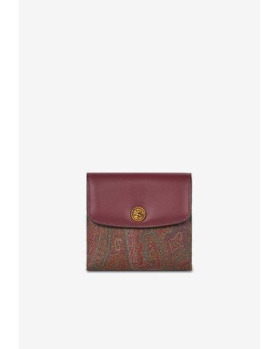 Etro Paisley Tri-Fold Wallet - Red