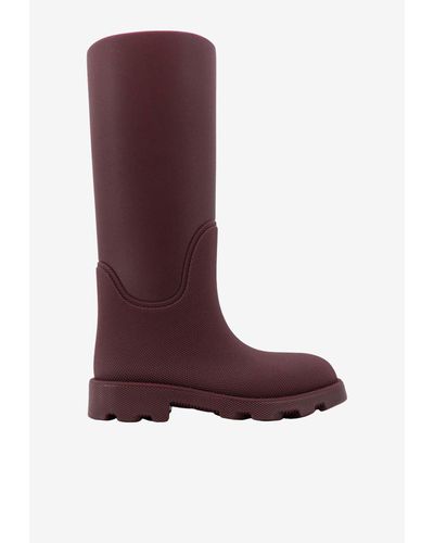 Burberry Marsh Knee-High Rain Boots - Purple