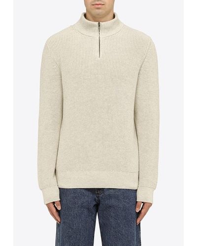 A.P.C. Alex Knitted Sweater - Natural