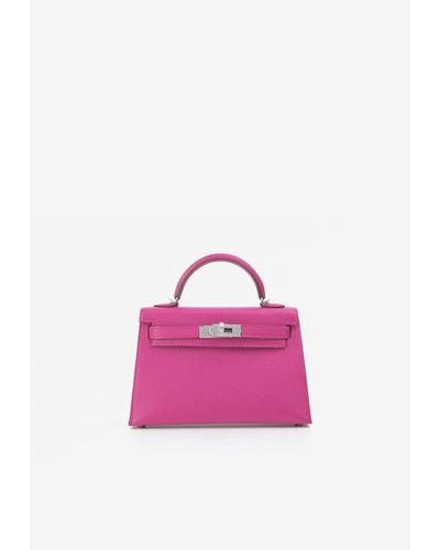 Hermès Mini Kelly 20 Sellier - Pink
