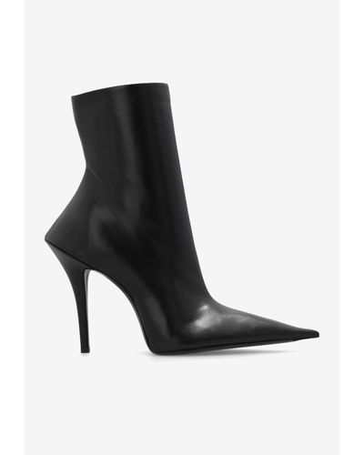 Balenciaga Witch 110 Leather Ankle Boots - Black