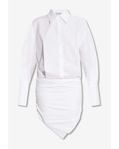 The Attico Hatty Mini Shirt Dress - White
