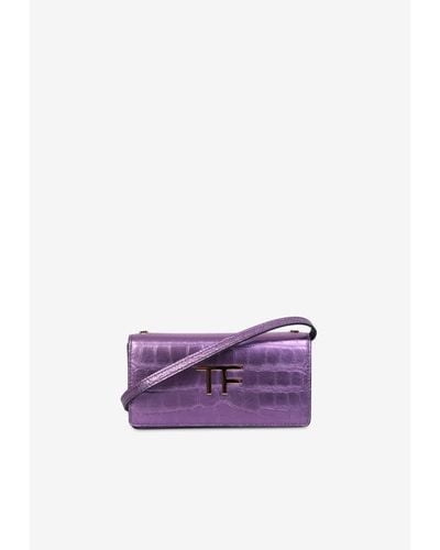 Tom Ford Mini Tf Shoulder Bag - Purple