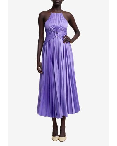 Acler Montague Sleeveless Midi Dress - Purple
