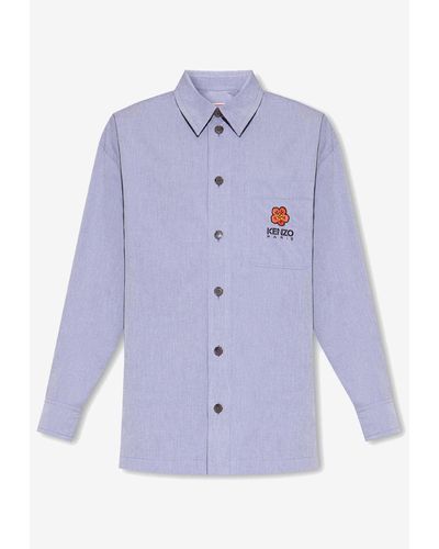 KENZO Boke-Flower Embroidered Shirt - Purple