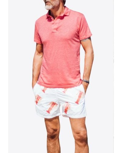 Les Canebiers Lobster All-Over Print Swim Shorts - Pink