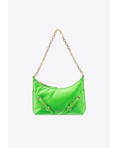 Givenchy Voyou Party Satin Shoulder Bag - Green