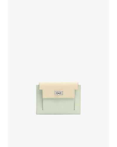 Hermès Kelly Pocket Compact Wallet - White