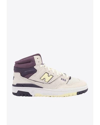 New Balance 650 High-Top Sneakers - Natural