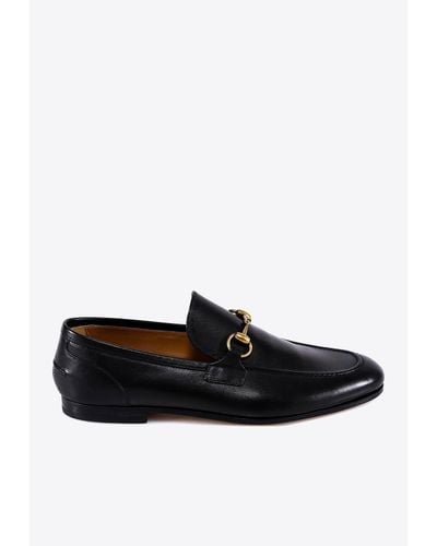 Gucci Jordaan Horsebit Leather Loafers - Black