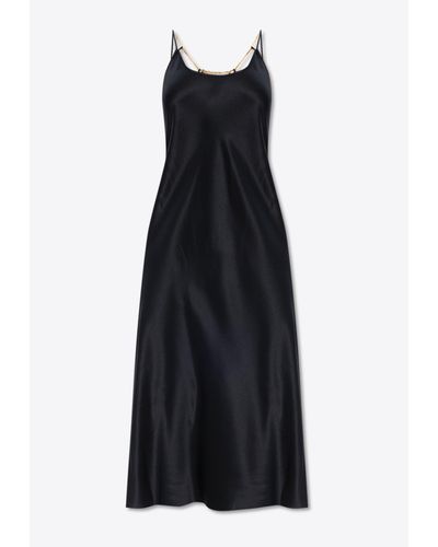 Alexander Wang Chain Strap Silk Dress - Black