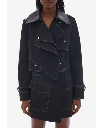 Helmut Lang Cropped Trench Jacket - Blue