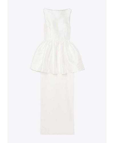 Solace London Alda Sleeveless Maxi Dress - White