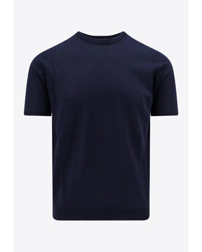 Roberto Collina Basic Crewneck T-Shirt - Blue