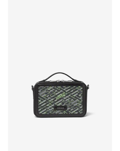 Versace La Greca Signature Small Messenger Bag - Multicolour
