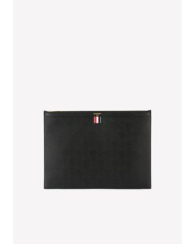 Thom Browne Large Logo Laptop Holder - Black