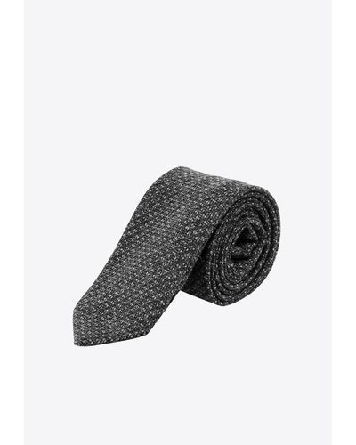 NICKY MILANO Patterned Wool Tie - Black