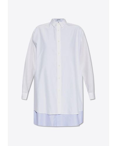 Loewe Long-Sleeved Shirt Dress - White