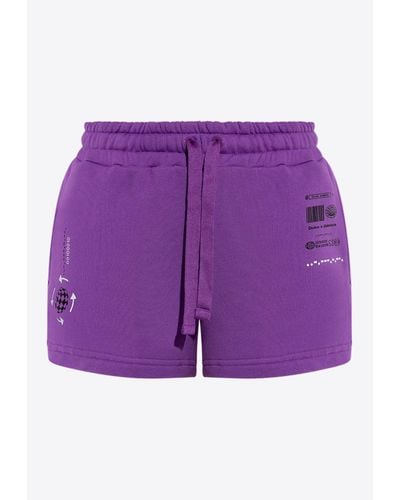Dolce & Gabbana Dgvib3 Print Track Shorts - Purple