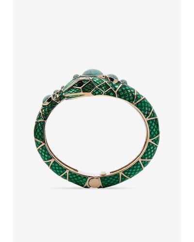Aquazzura Serpente Bangle Bracelet - Green