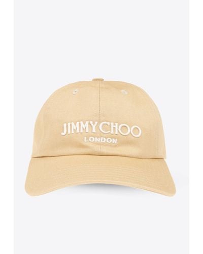 Jimmy Choo Pacifico Embroidered Baseball Cap - Natural