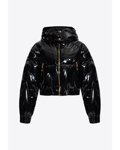 Versace Zip-Up Puffer Jacket - Black