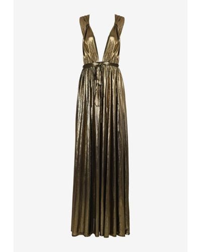 Bronx and Banco Goddess Metallic Gown