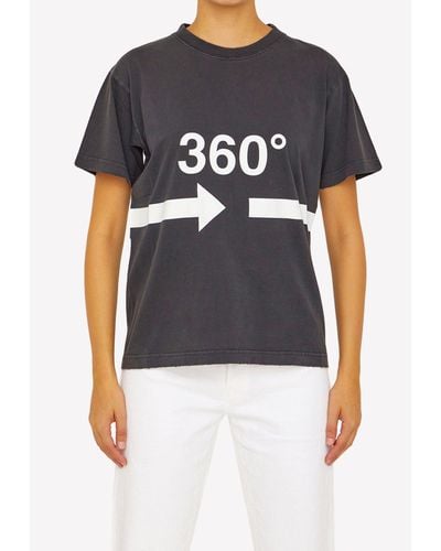 Balenciaga 360° Short-Sleeved T-Shirt - Blue