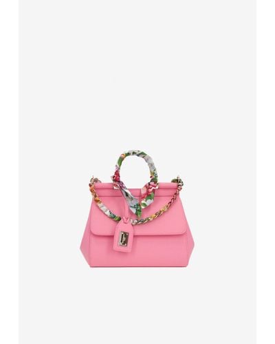 Dolce & Gabbana Cyclamen Sicily Scarf Bag - Pink