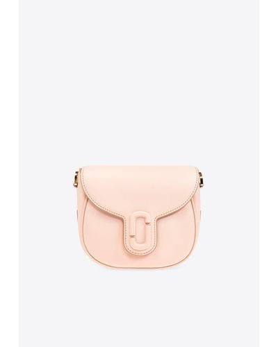 Marc Jacobs The Small J Marc Leather Saddle Bag - Pink