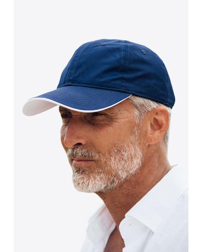 Les Canebiers Embroidered Baseball Cap - Blue