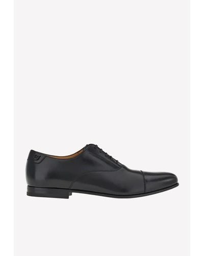 Ferragamo Gillo Gancio Oxford Shoes - Black
