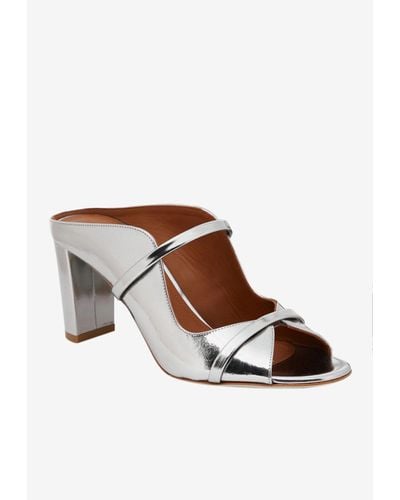 Malone Souliers Norah 70 Mules In Metallic Leather
