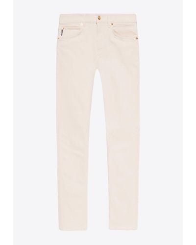 Versace Essential Slim-Fit Jeans - White