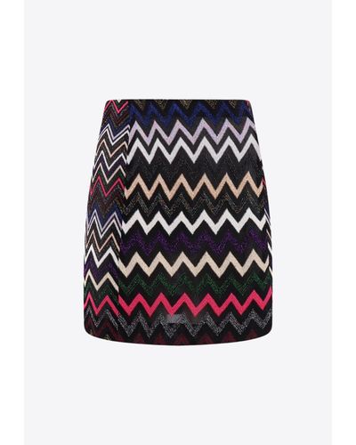 Missoni Zigzag Knit Mini Skirt - Black