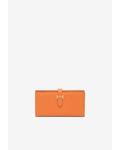 Hermès Bearn Wallet - Orange