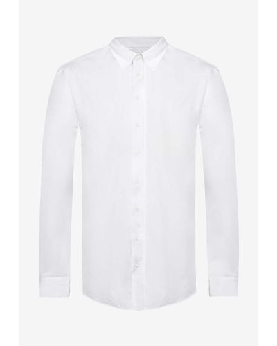 Giorgio Armani Long-Sleeved Button-Down Shirt - White