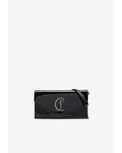 Christian Louboutin Logo-Plaque Patent Leather Crossbody Bag - White