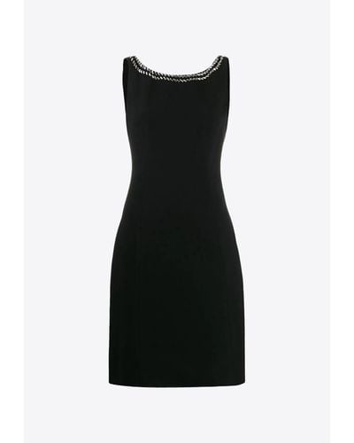 Prada Embellished Tailored Mini Dress - Black