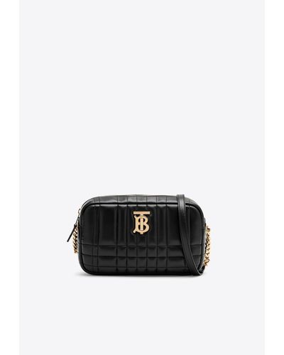 Burberry Small Lola Quilted Leather Crossbody Bag - Black
