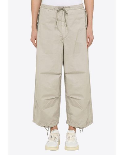 Autry Elasticated Drawstring Track Trousers - Natural