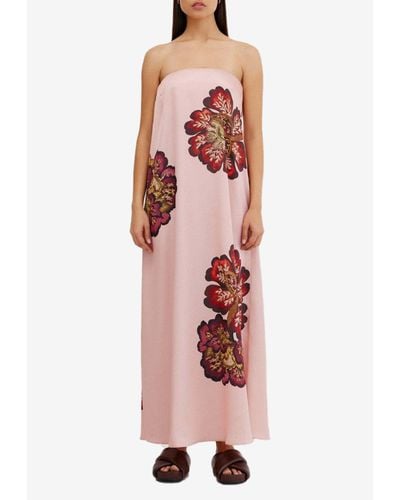 Significant Other Roise Strapless Floral Dress - Pink