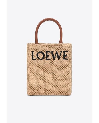 Loewe Standard A5 Raffia Tote Bag - Natural