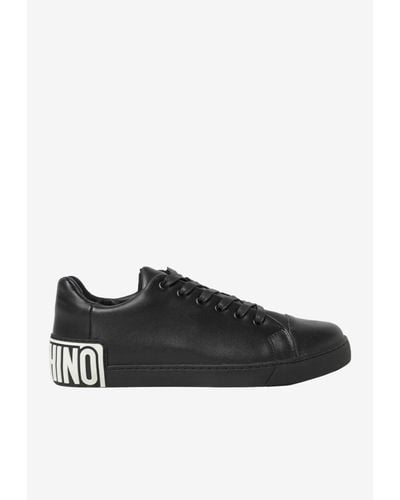 Moschino Logo Lettering Low-Top Sneakers - Black