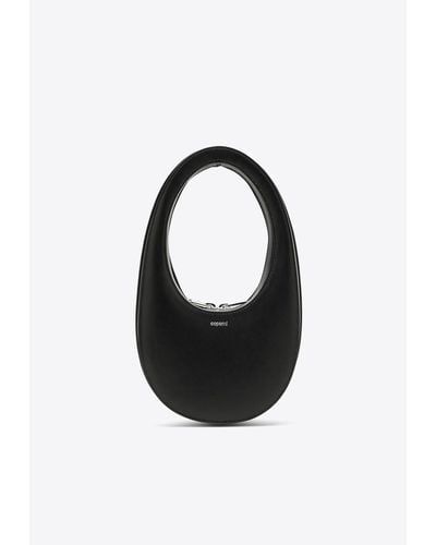 Coperni Mini Swipe Oval-Shaped Hobo Bag - Black
