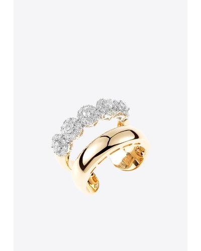 YEPREM Golden Strada Stackable Diamond Ring - White