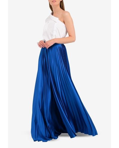 Prabal Gurung Pleated Palazzo Trousers - Blue