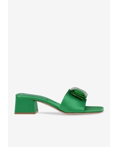 Gianvito Rossi Jaipur 45 Emerald-Cut Gemstone Sandals - Green
