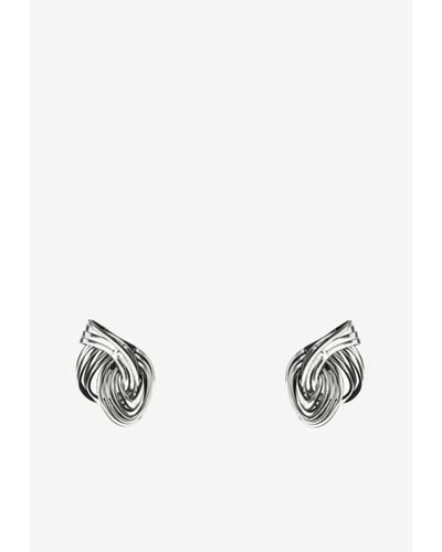 SO-LE STUDIO Not A Knot Clip-On Earrings - White