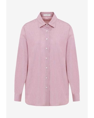 The Row Attica Long-Sleeved Shirt - Pink